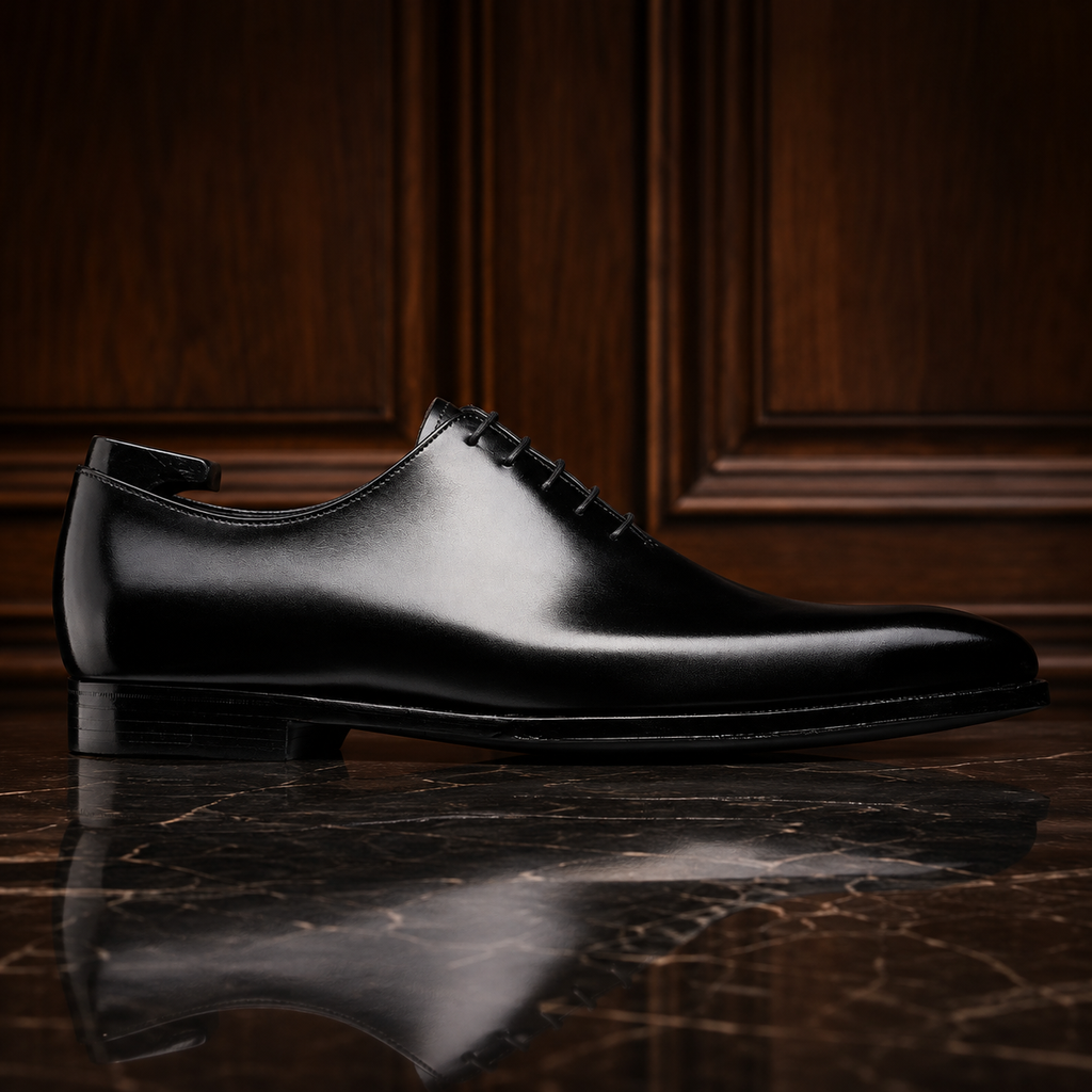 Onyx Black Wholecut Oxford Shoes
