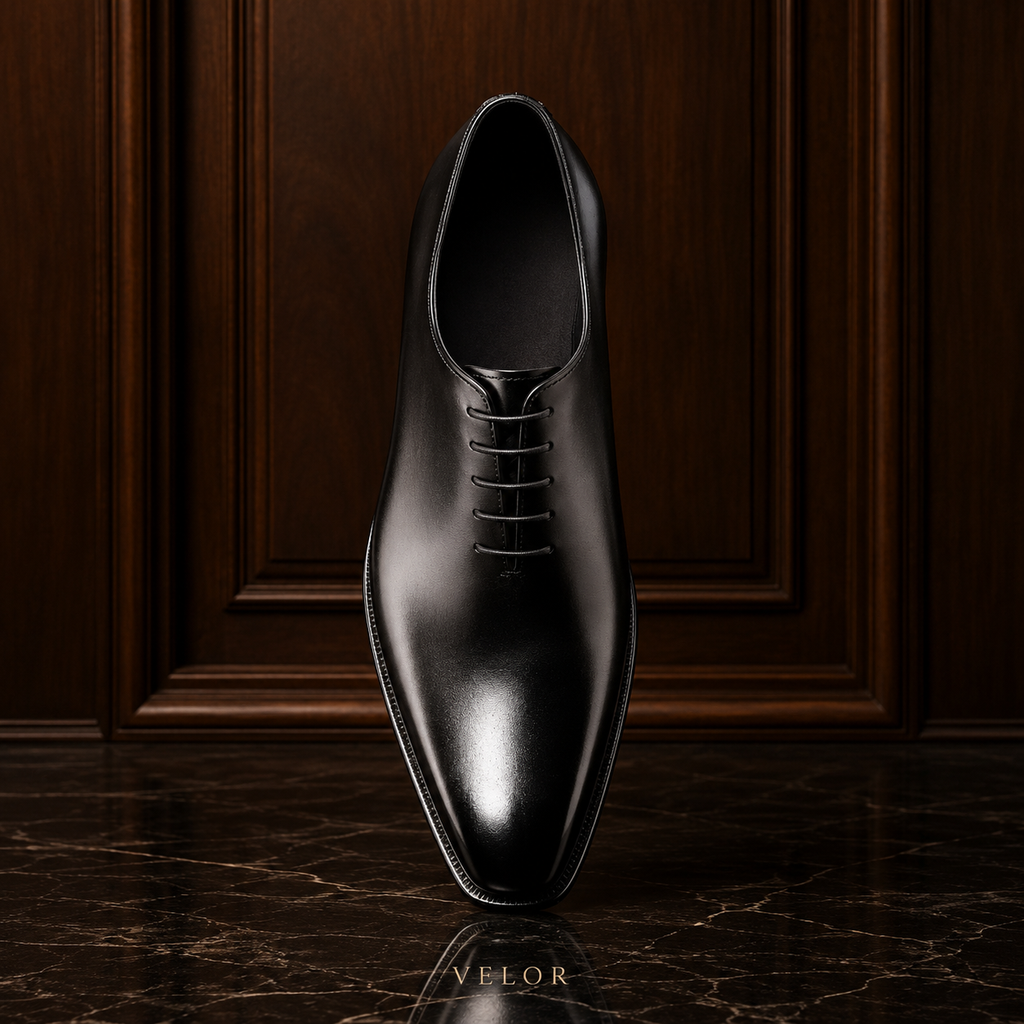 Onyx Black Wholecut Oxford Shoes