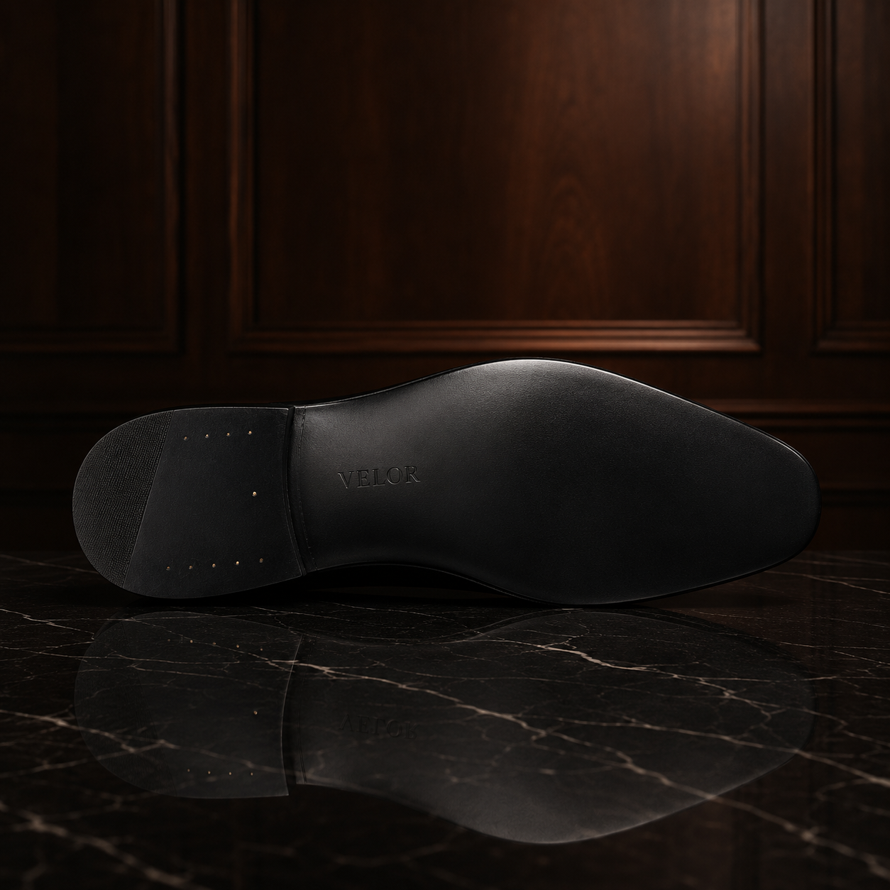 Onyx Black Wholecut Oxford Shoes