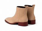 Beige Suede Chelsea Boots