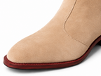 Beige Suede Chelsea Boots