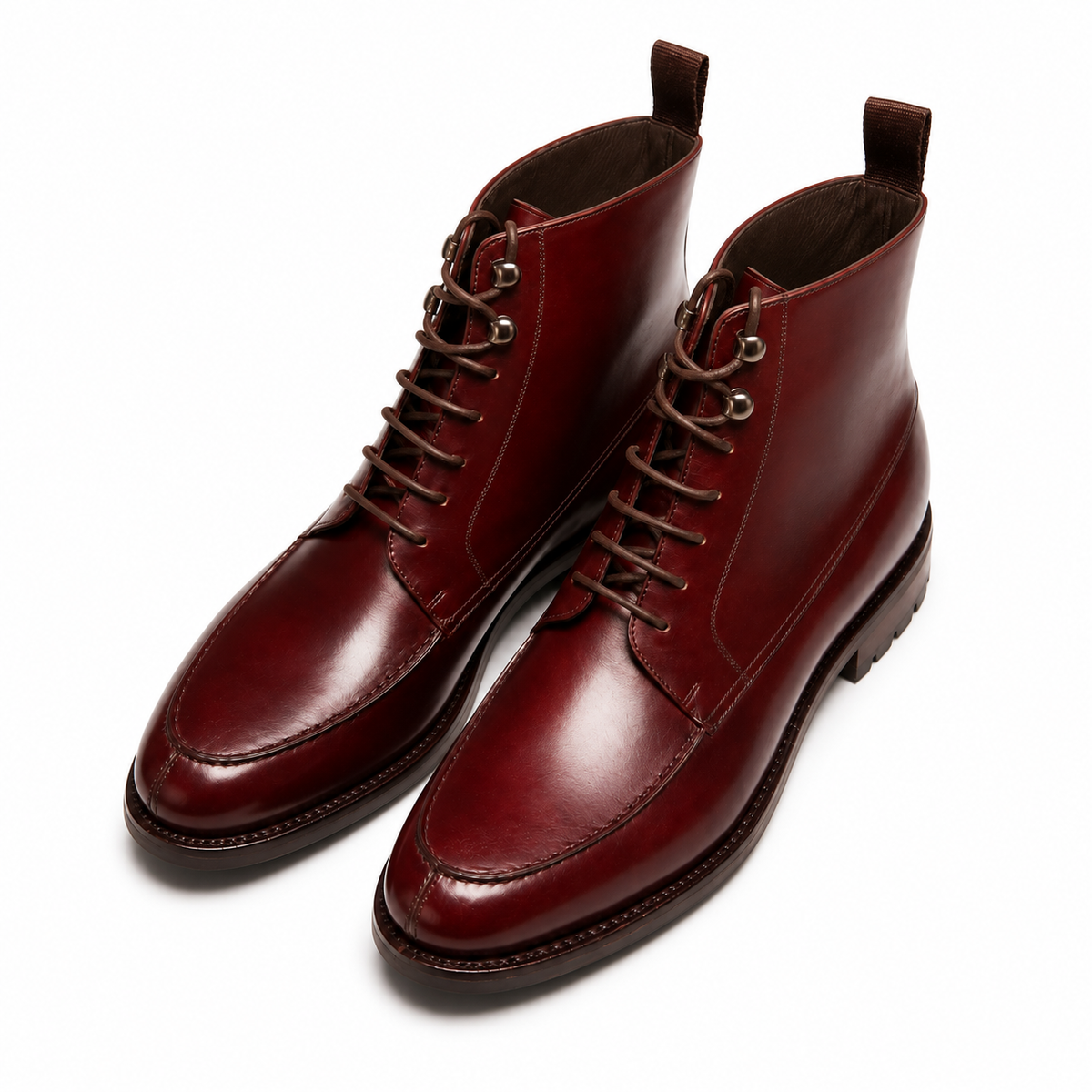 Burgundy Heritage Derby Boots
