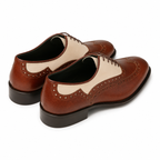 Two-Tone Leather Brogue Oxford Shoes