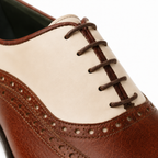 Two-Tone Leather Brogue Oxford Shoes