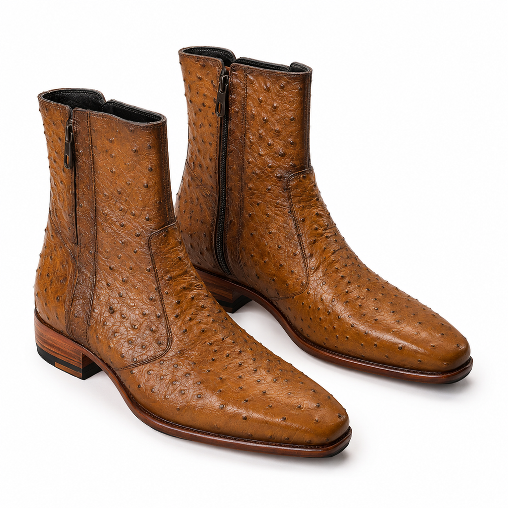 Ostrich Quill Chelsea Boot