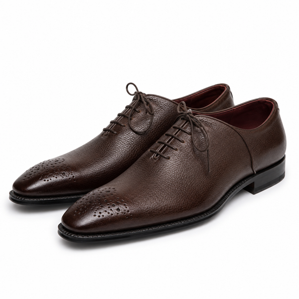 Deep Brown Textured Oxfords