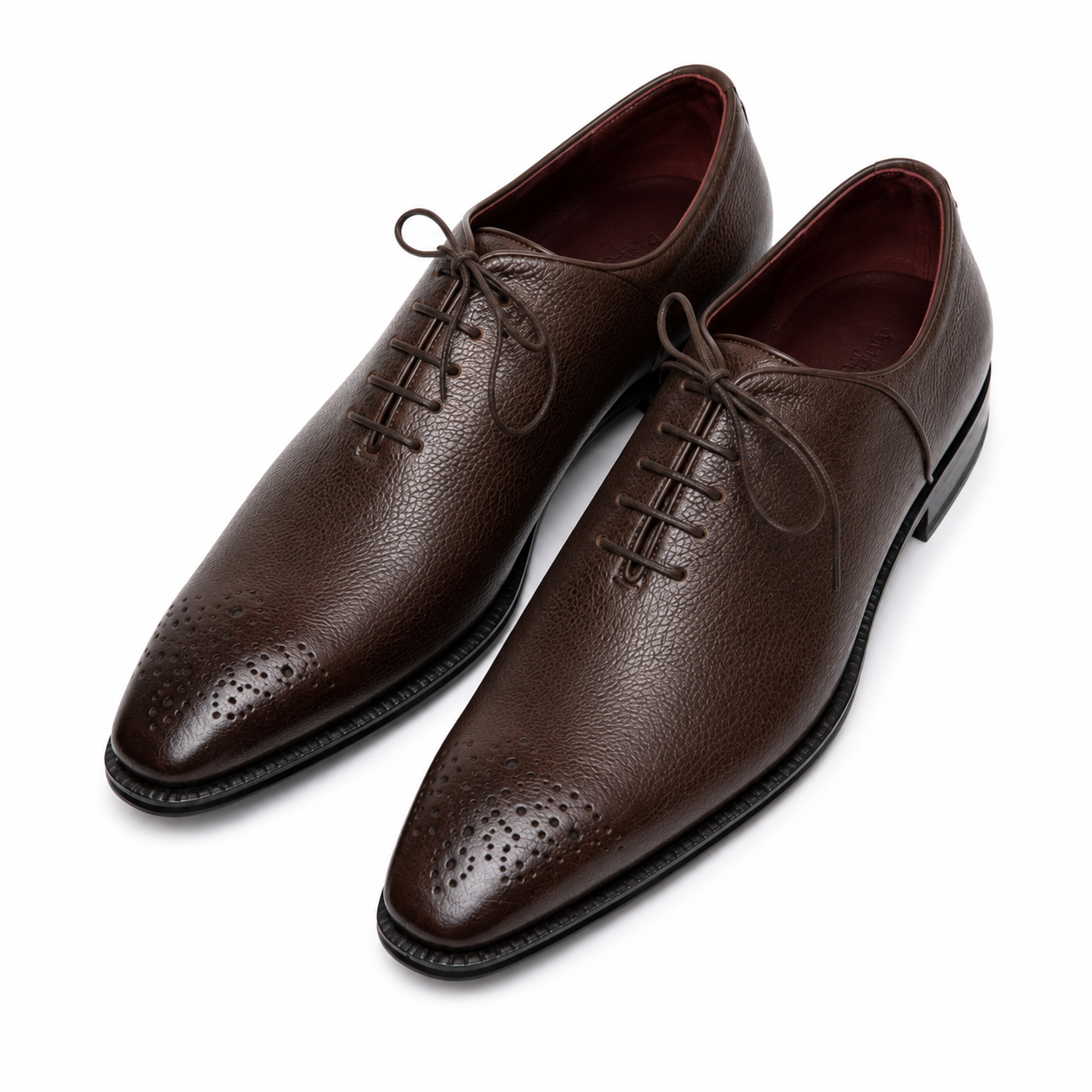 Deep Brown Textured Oxfords