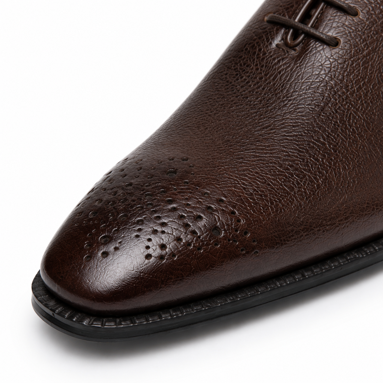 Deep Brown Textured Oxfords