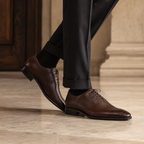 Deep Brown Textured Oxfords