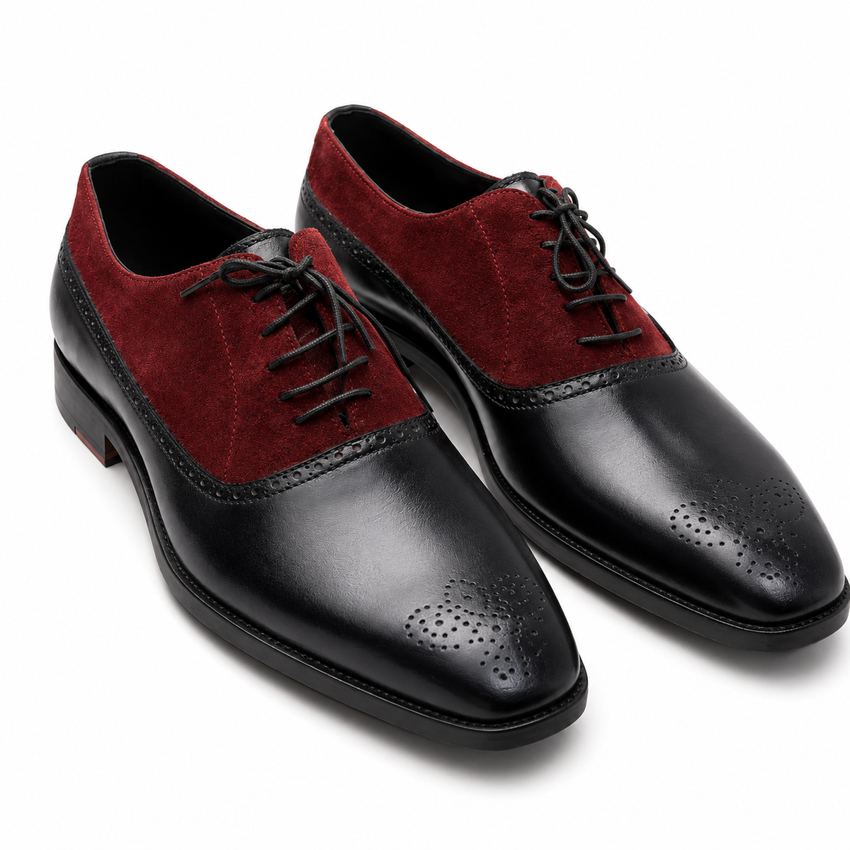 Burgundy Suede Cap-Toe
