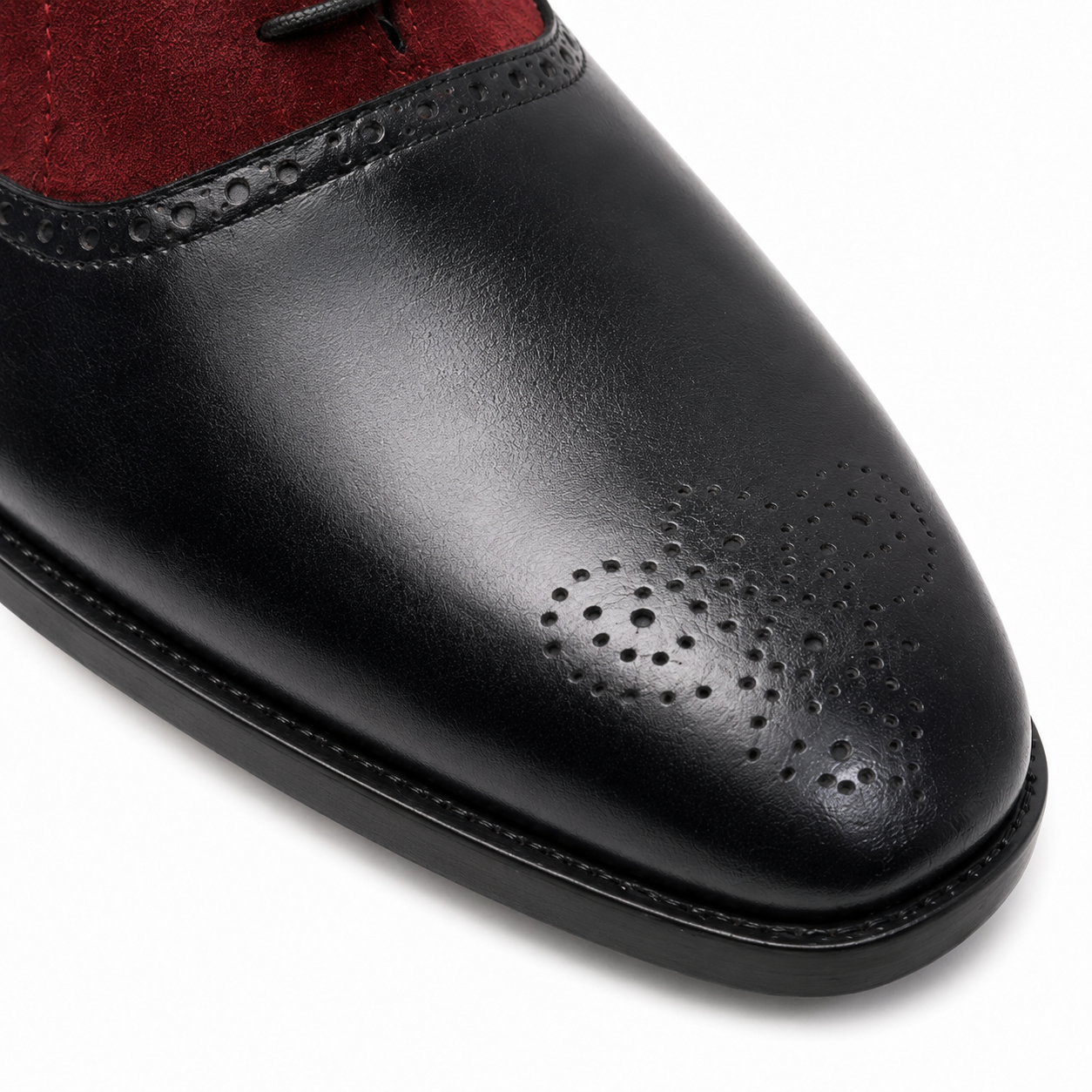 Burgundy Suede Cap-Toe