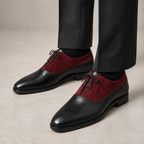 Burgundy Suede Cap-Toe