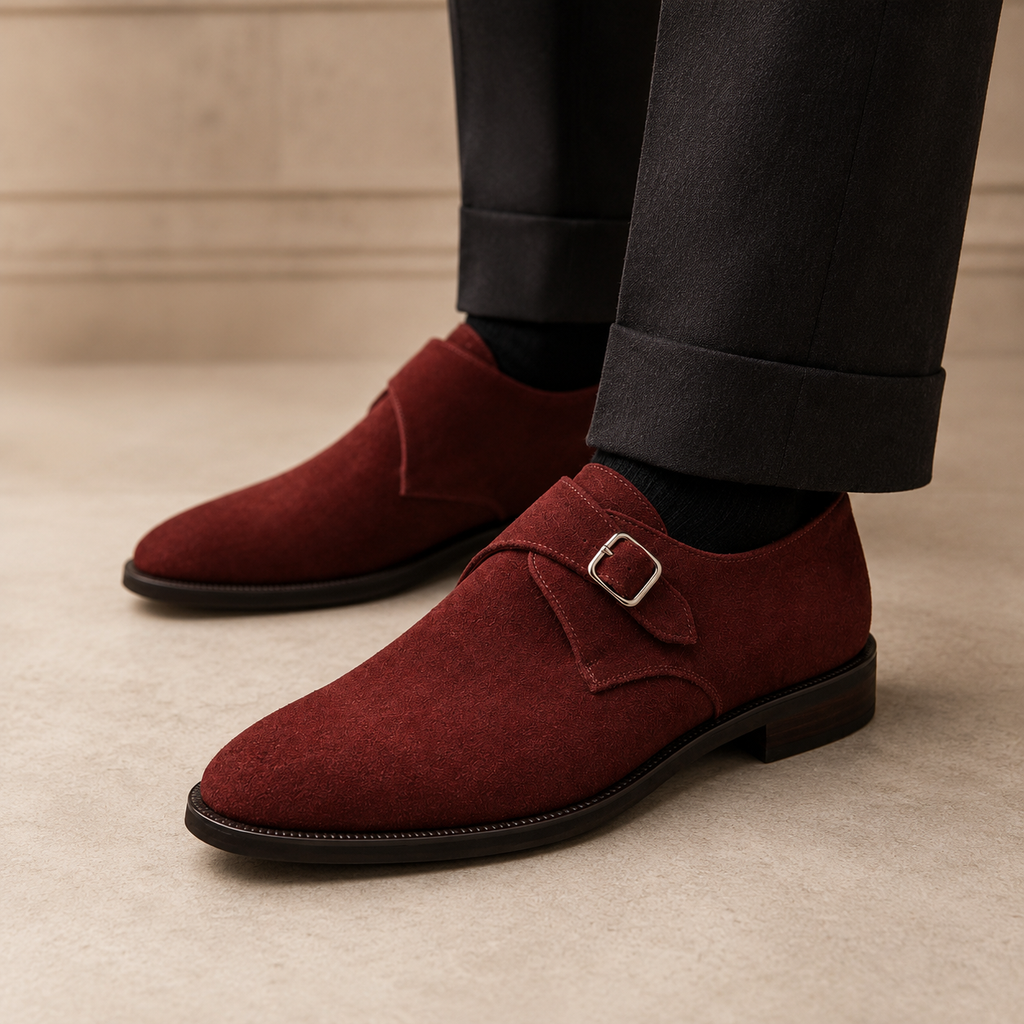 Suede Monk Straps