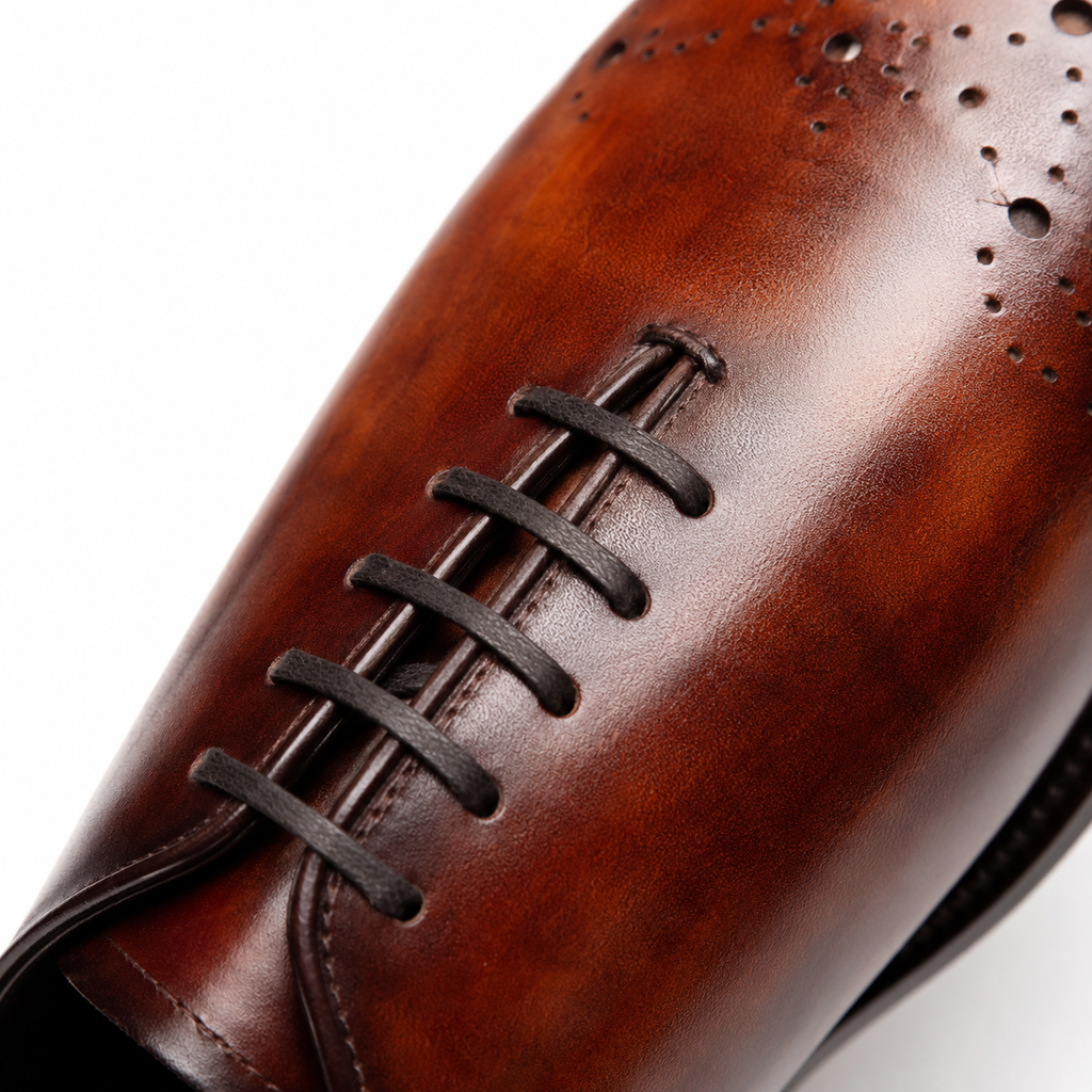 Chestnut Burnished Wholecut Oxford