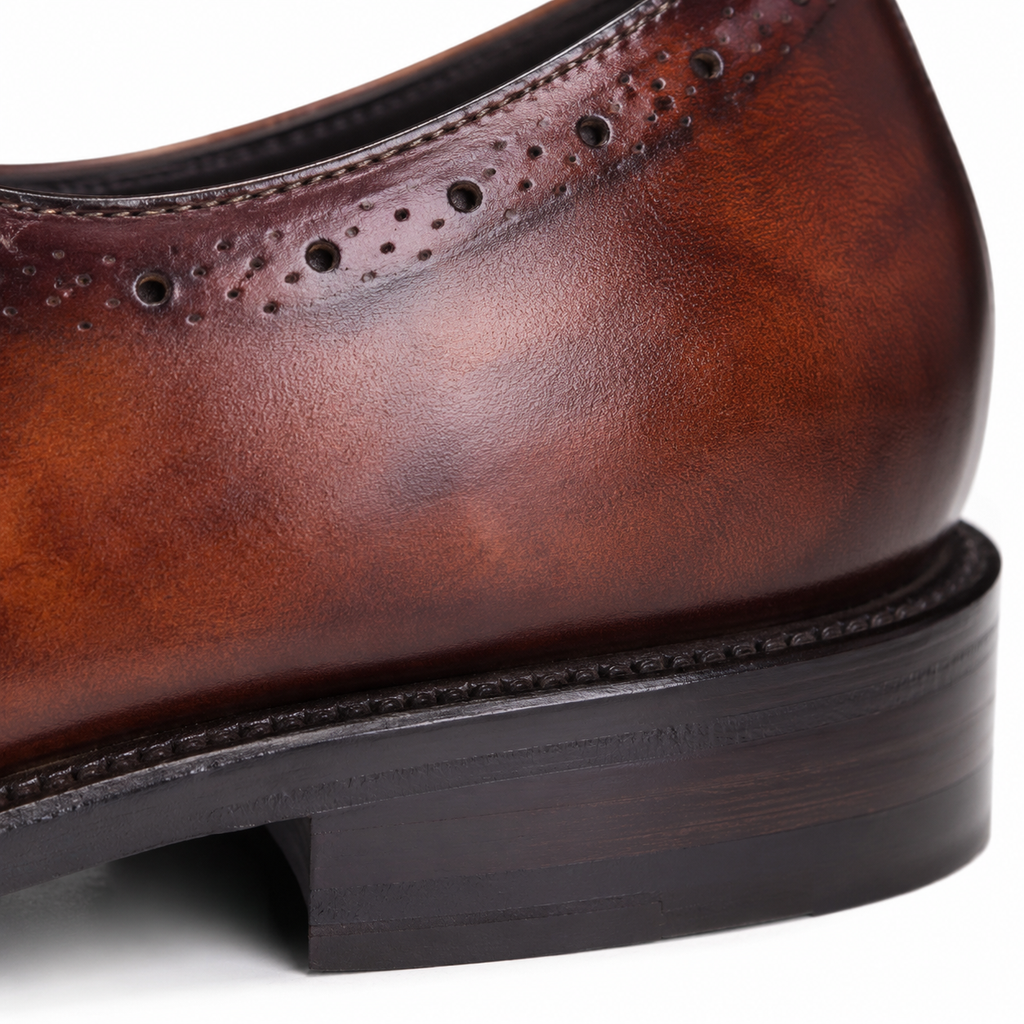 Chestnut Burnished Wholecut Oxford
