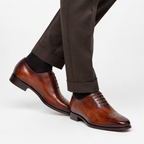 Chestnut Burnished Wholecut Oxford