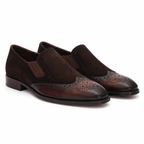 Burnished Wingtip Slip-On