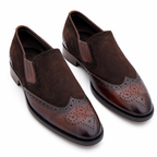 Burnished Wingtip Slip-On