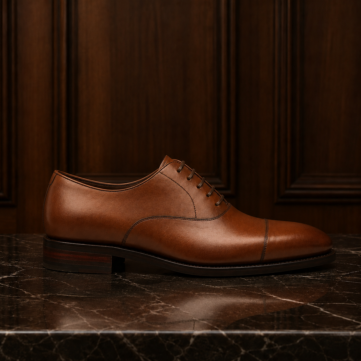 Cambridge Cognac Leather Oxford Shoes