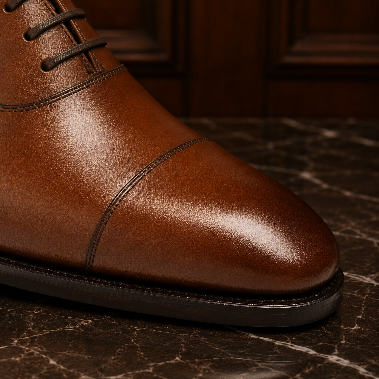 Cambridge Cognac Leather Oxford Shoes