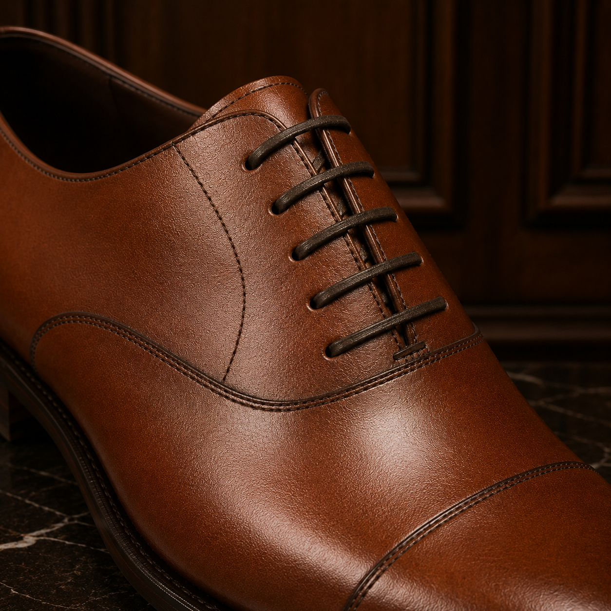 Cambridge Cognac Leather Oxford Shoes