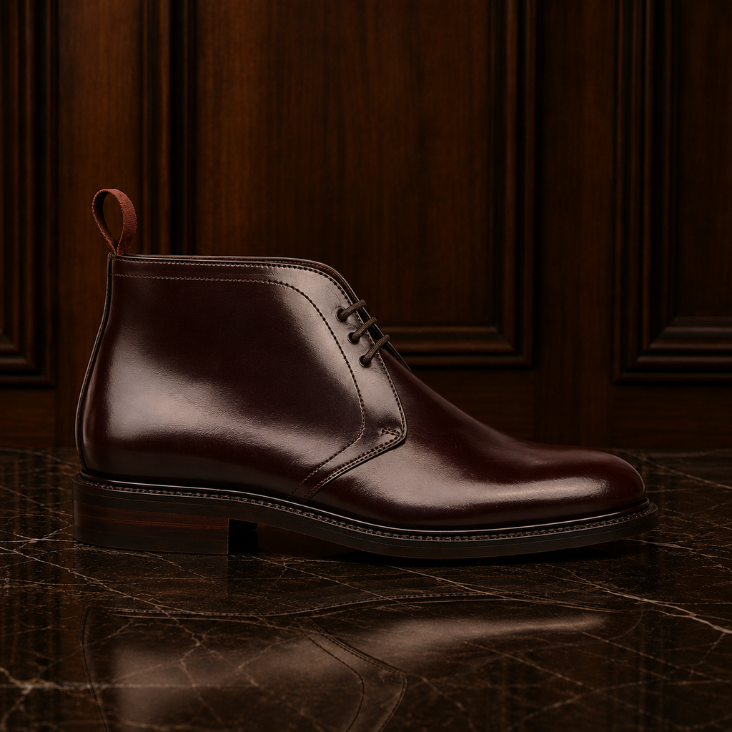 Bordeaux Leather Chukka Boots