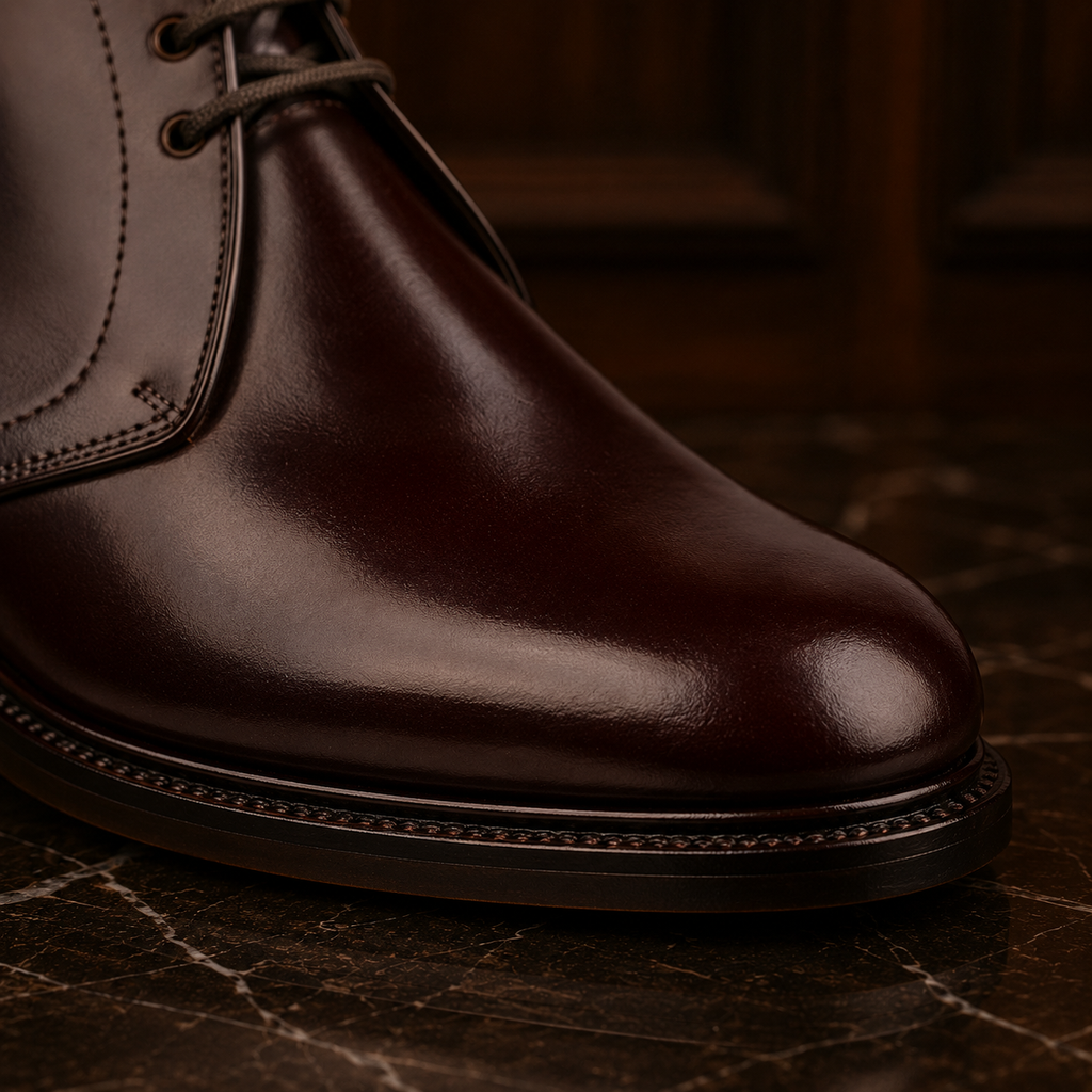 Bordeaux Leather Chukka Boots
