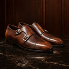 Sienna Patina Double Monk Strap Shoes