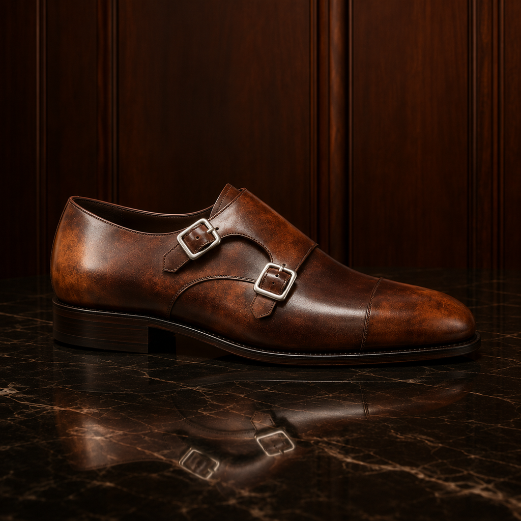 Sienna Patina Double Monk Strap Shoes