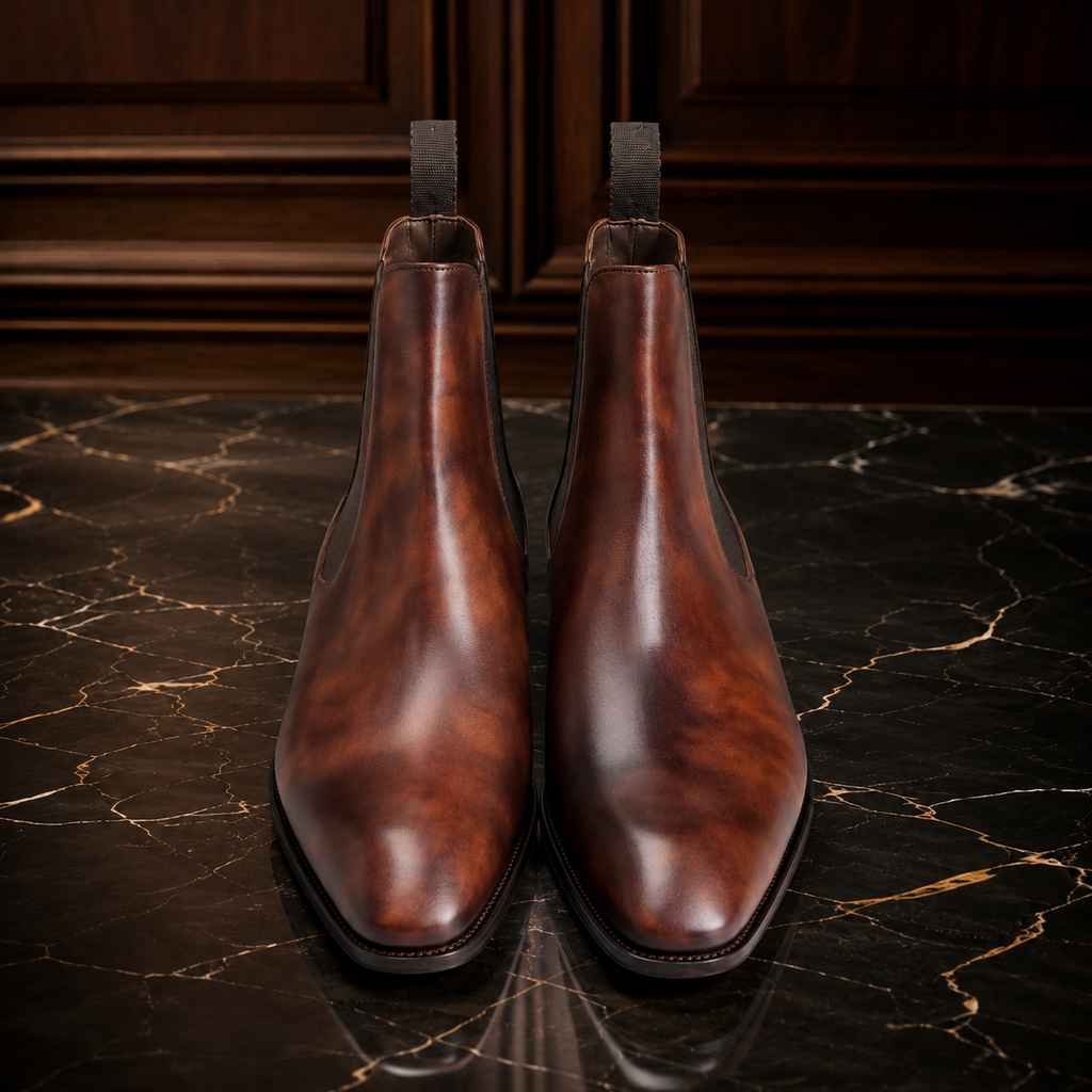 Kensington Brown Patina Chelsea Boots