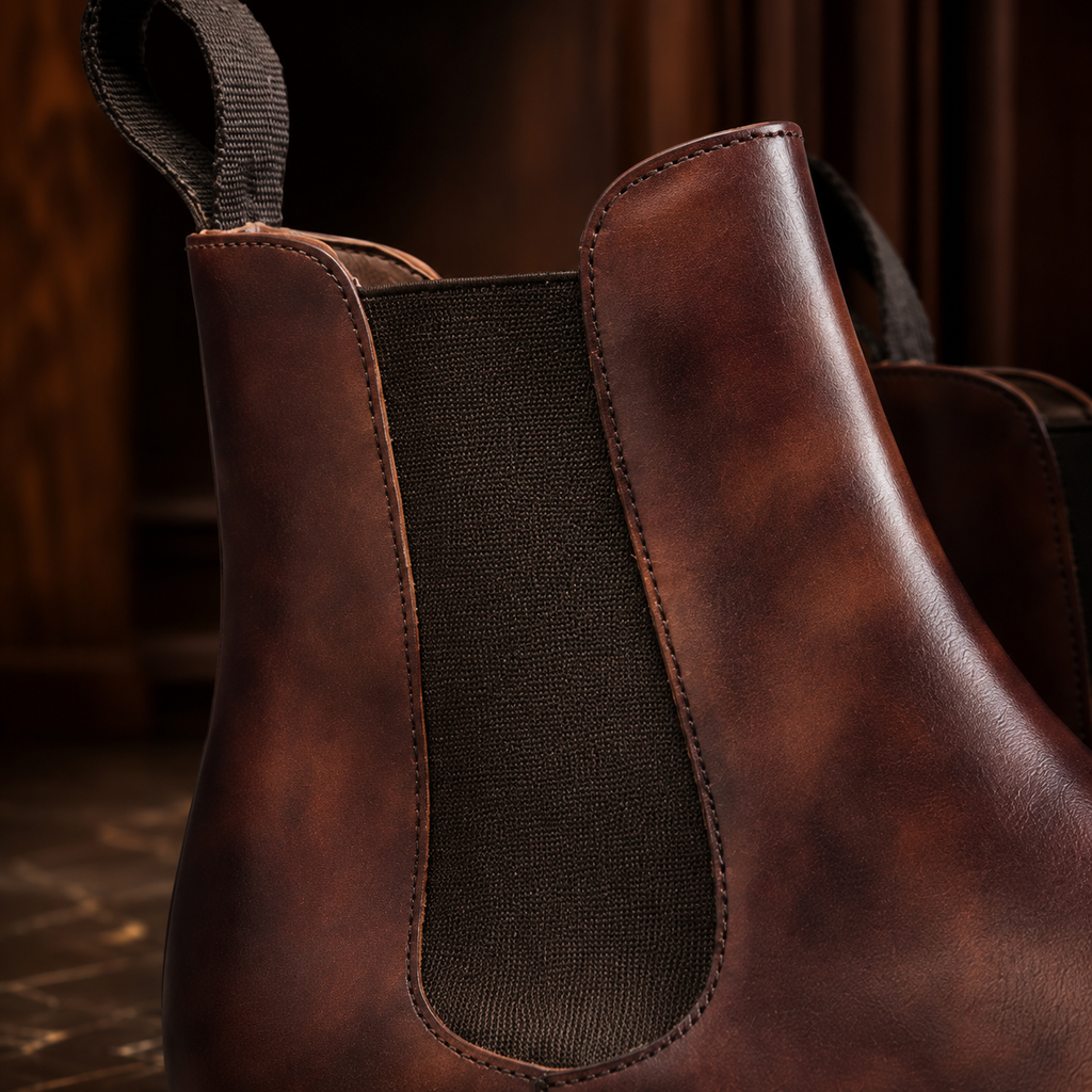Kensington Brown Patina Chelsea Boots