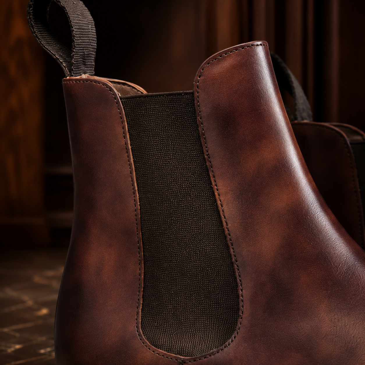 Kensington Brown Patina Chelsea Boots