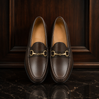 Ascot Dark Brown Leather Horsebit Loafers