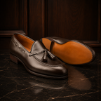 Savile Dark Brown Leather Tassel Loafers
