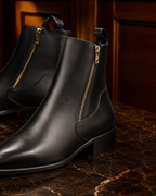 Black Leather Chelsea Boots