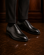 Black Leather Brogue Shoes