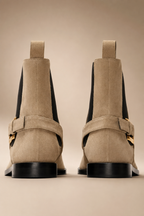 Suede Buckle Chelsea Boots