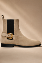Suede Buckle Chelsea Boots