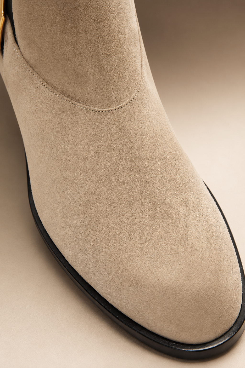 Suede Buckle Chelsea Boots