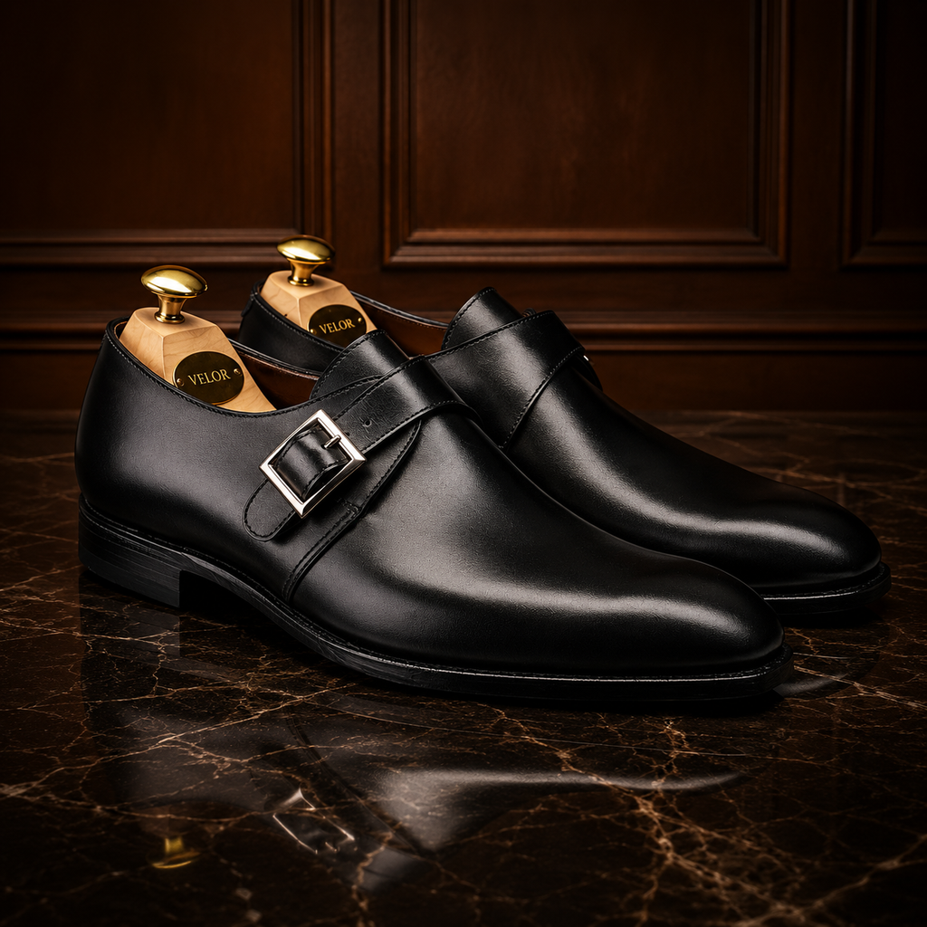 Noir Buckle Monk