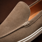 Premium Tan Beige Suede Loafers