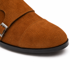 Cavendish Cognac Suede Double Monk Strap Shoes