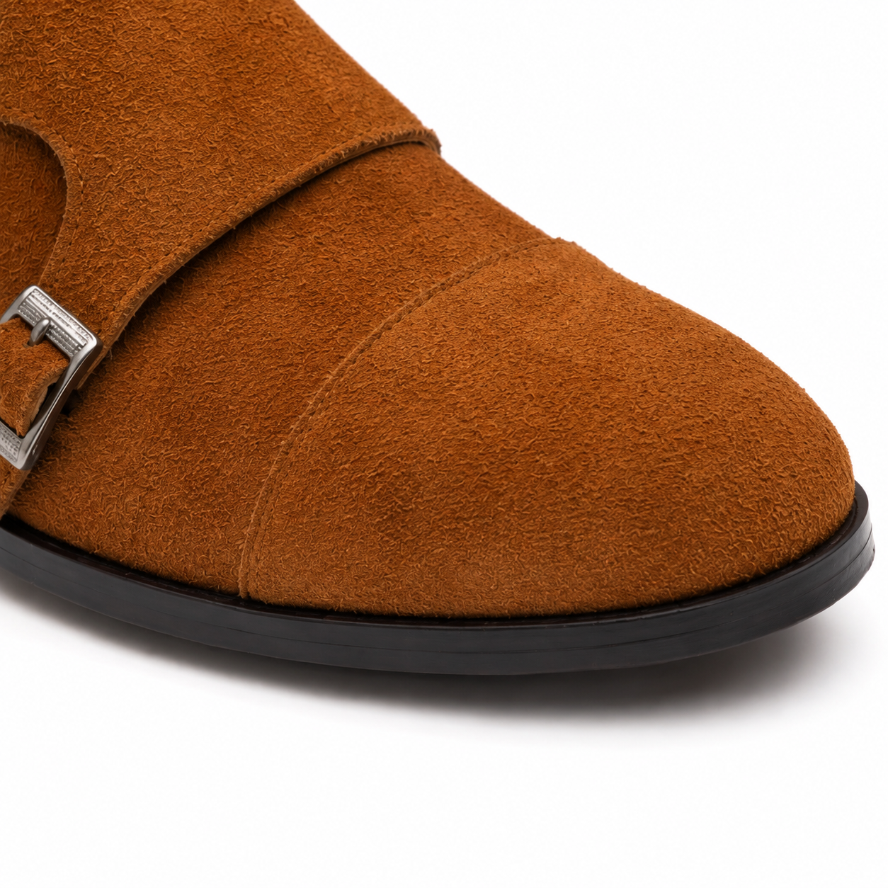 Cavendish Cognac Suede Double Monk Strap Shoes