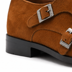 Cavendish Cognac Suede Double Monk Strap Shoes