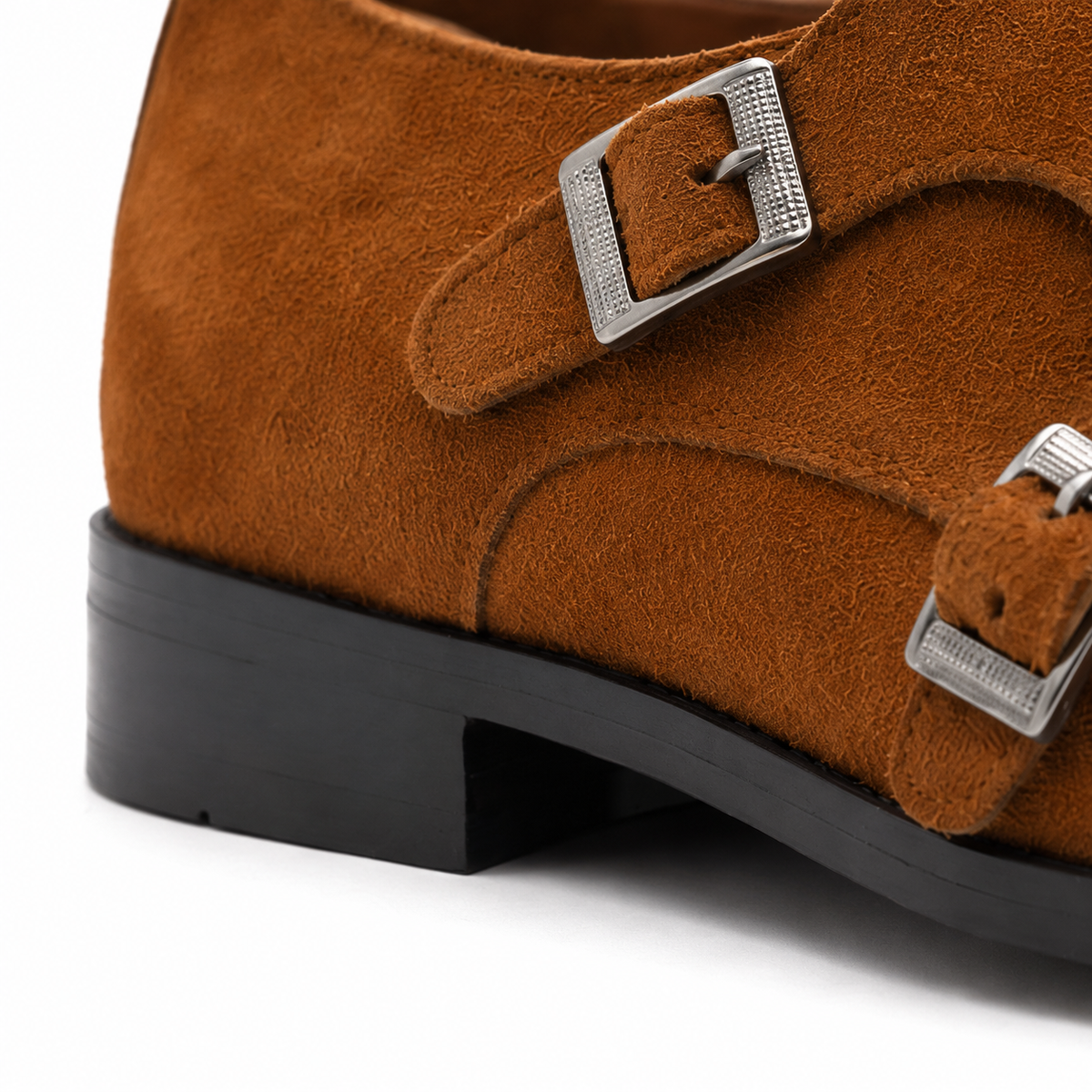 Cavendish Cognac Suede Double Monk Strap Shoes