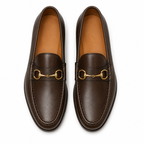 Ascot Dark Brown Leather Horsebit Loafers