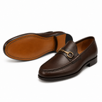 Ascot Dark Brown Leather Horsebit Loafers