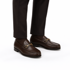 Ascot Dark Brown Leather Horsebit Loafers