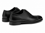 Noir Cap-Toe Oxford Shoes