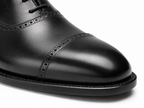 Noir Cap-Toe Oxford Shoes